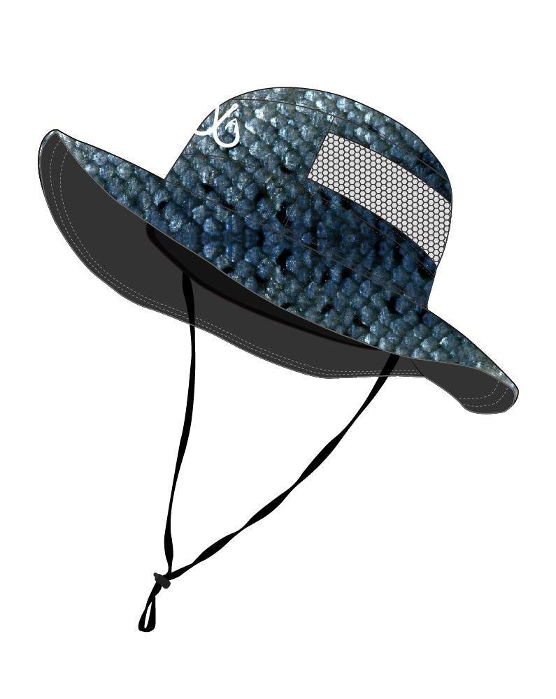 Filthy Anglers Boonie Hat, Blue Scales Design, UPF 50 Sun