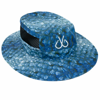 Filthy Anglers Boonie Hat, Blue Scales Design, UPF 50 Sun Protection