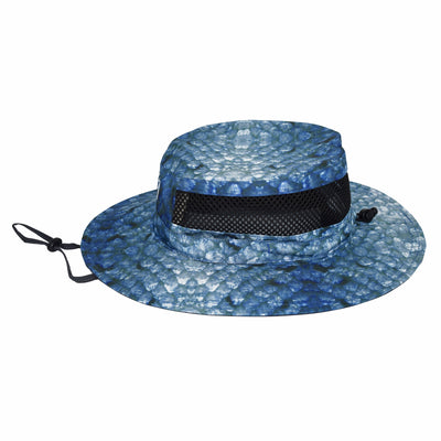 Filthy Anglers Boonie Hat, Blue Scales Design, UPF 50 Sun Protection