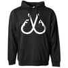 Pullover Hoodie with Double Hooks- Black